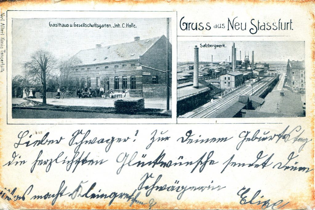 Gruß aus Neu Staßfurt 1904