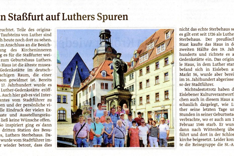 Geschichtsverein Staßfurt auf Luthers Spuren