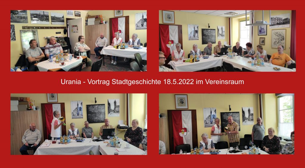 Staßfurter Urania e.V. Vortrag Stadtgeschichte im Vereinsraum