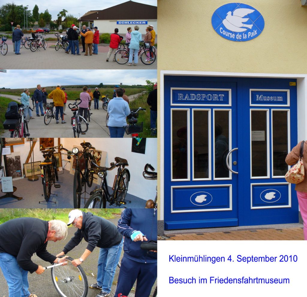 Bilder von der 8.Radtour des Vereins. Ziel war das Friedensfahrtmuseum in Kleinmühlingen.